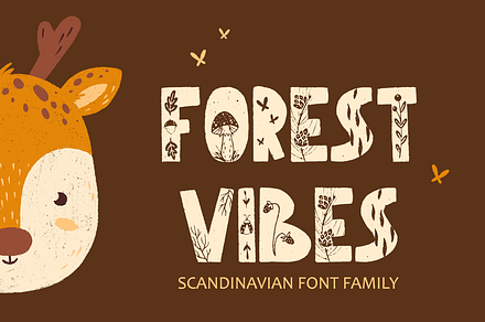 Forest Vibes • Font Family, a Font by moolesya