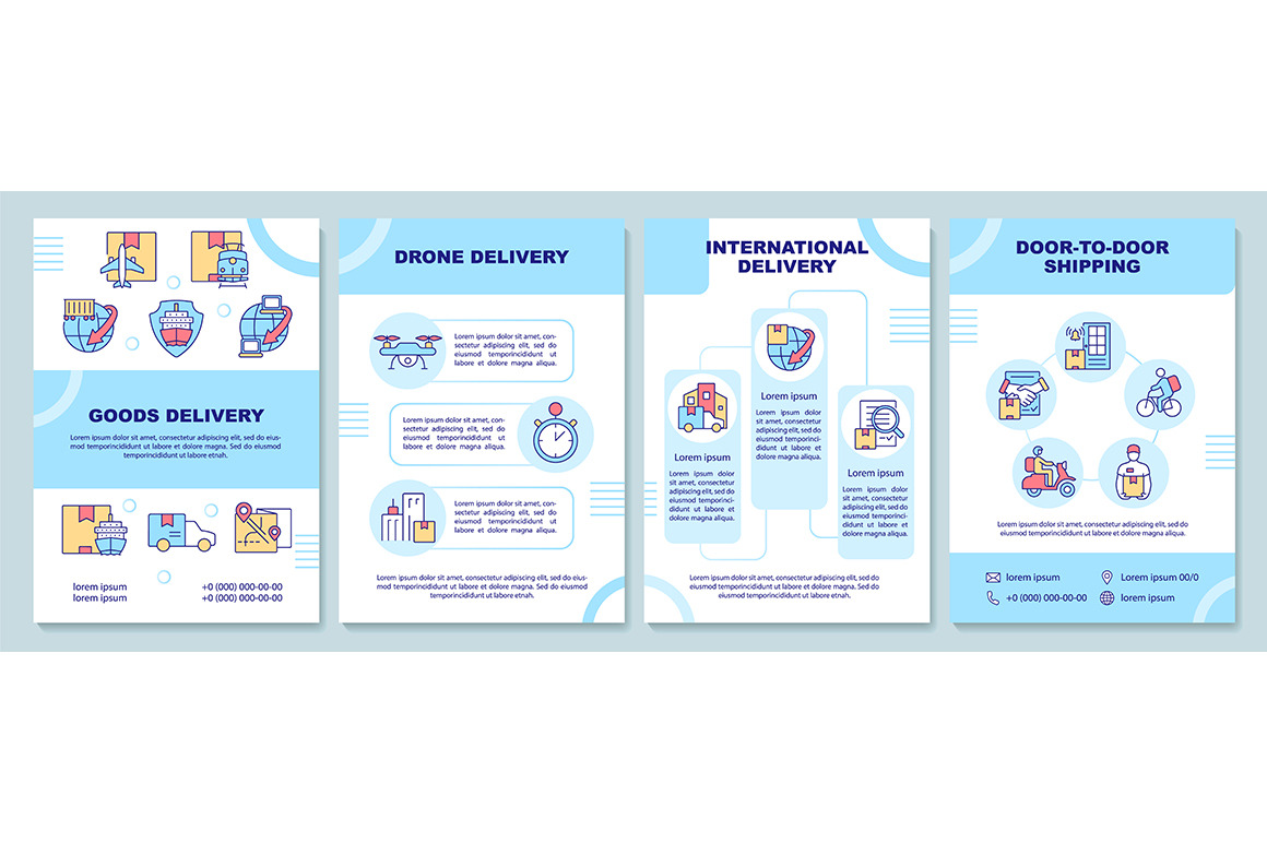 Goods delivery brochure template, a Brochure Template by IMG Visuals