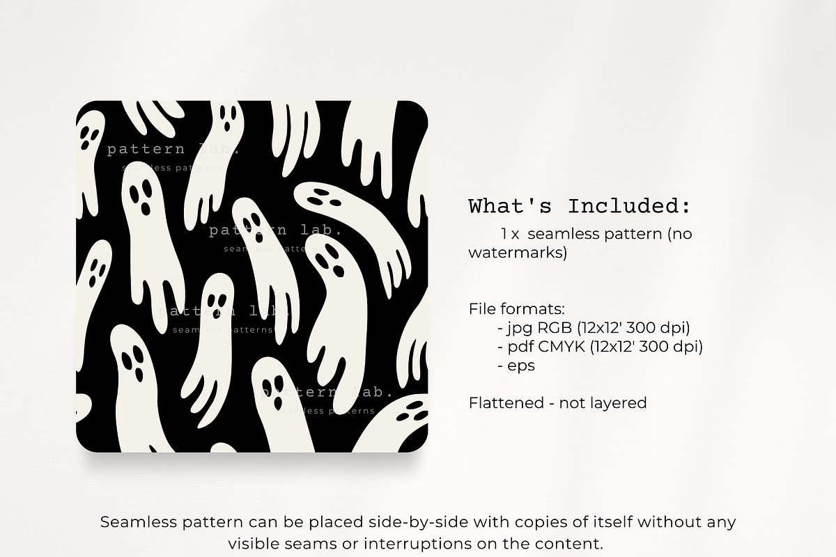 Ghost Halloween Seamless Pattern pdf, a Pattern Graphic by PatternLab.