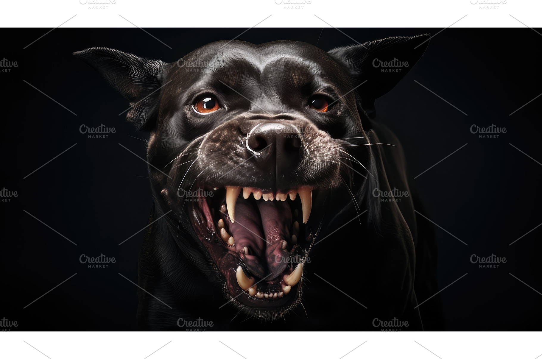 aggressive dog angry ai generated, an Animal Photo by pikepicture