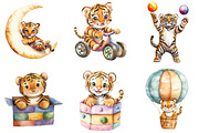 Playful Tiger Clipart Bundle, an Illustration by Pixels.Craft (Thumbnail 7 of 9)