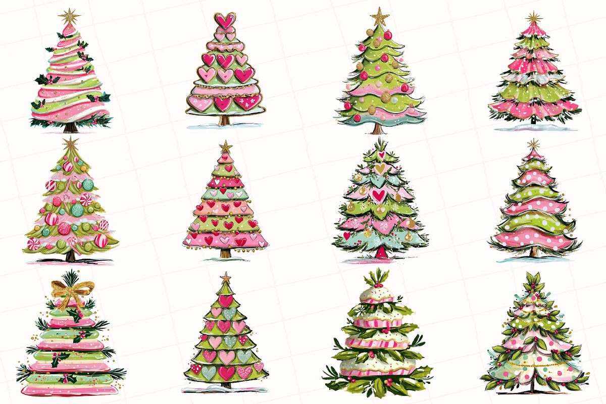 Christmas Tree Clipart, an Illustration by OK Design (Photo 4 of 6)