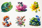 Botanical Summer Amphibians & PNG, a Seasonal Illustration by RobertsArt (Thumbnail 2 of 7)