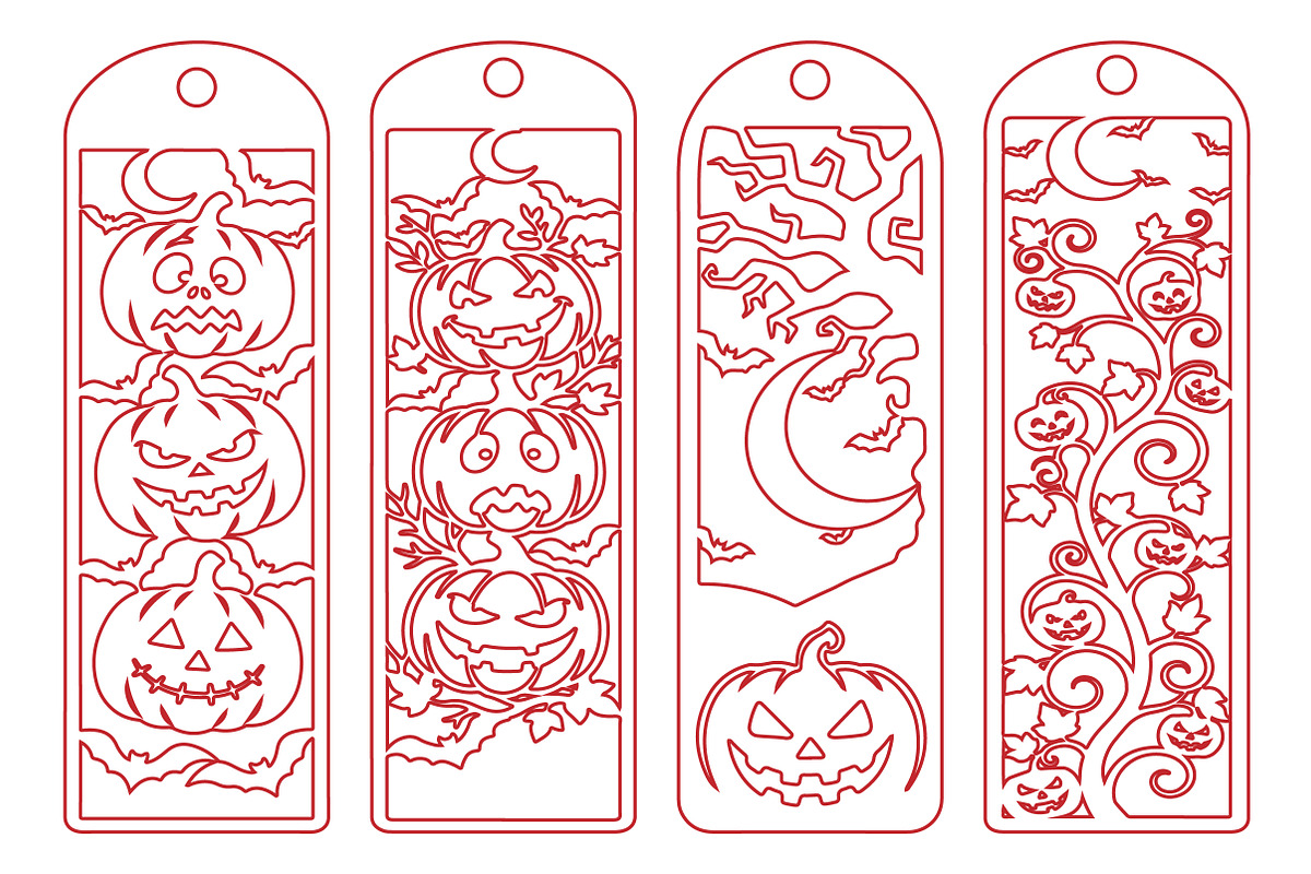 Halloween Wooden Laser Cut Bookmarks, an Object Graphic by Creative Art (Photo 3 of 3)