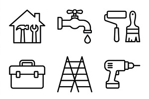 40 Home Repair Icon Set