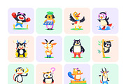 Animal Mascots Art Set, an Emoji Icon by Creative Stall (Thumbnail 7 of 10)