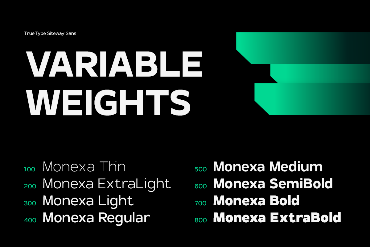 TRT Monexa Modern Sans Typeface, a Sans Serif Font by truetype (Photo 2 of 15)