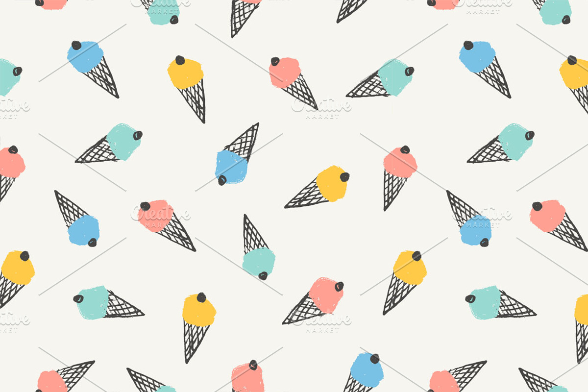 Ice cream pattern, a Pattern Graphic by Magnia (Photo 2 of 3)