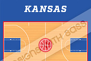 Kansas Jayhawks Basketball Pattern, a Pattern Graphic by Designs With Sass (Thumbnail 2 of 5)