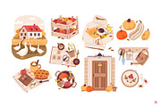 Autumn Clipart Set, a Seasonal Illustration by vik.stock (Thumbnail 3 of 8)
