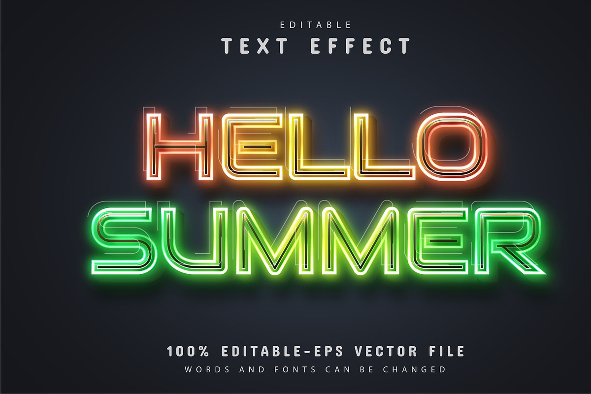 40 Neon text effect editable Vol 2, a Plug-in Add-On by Aglonemadesign (Photo 16 of 25)