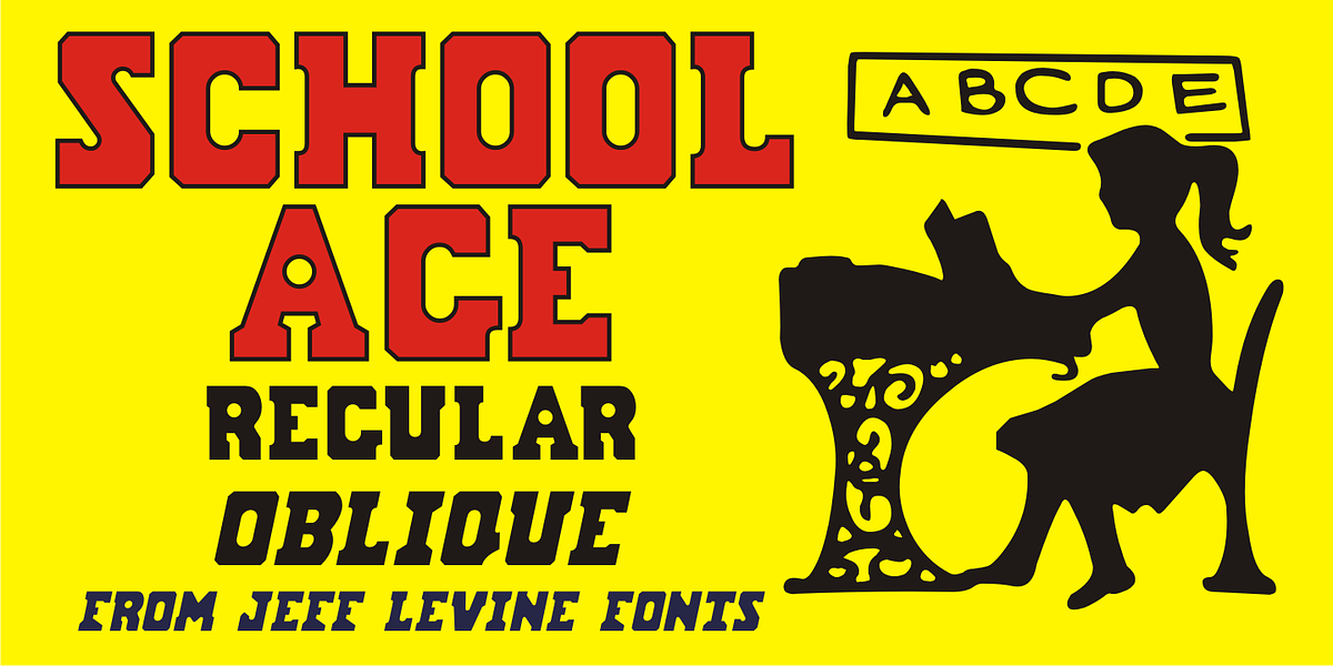 School Age JNL, a Slab Serif Font by Jeff Levine Fonts