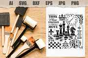 Stencil Chess Strategy Vintage, an Object Illustration by MARYCRAFTIRIA (Thumbnail 2 of 3)
