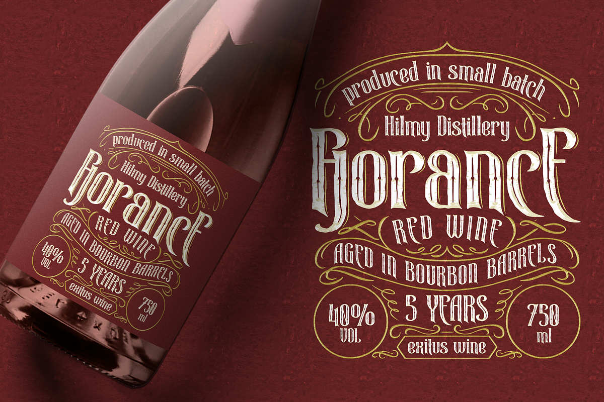 Bizartum for Vintage Logo & Branding, a Font by ilhamtaro (Photo 2 of 10)