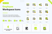 Employee Workspace Management Icons, an Outline Icon by vexper (Thumbnail 1 of 7)