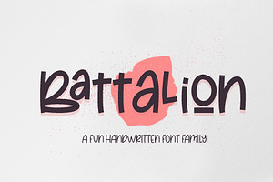 Battalion - Handwritten Font Family