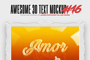 Awesome 3D Text Mockup Bundle, a Mockup by Amorjesu.com (Thumbnail 17 of 21)