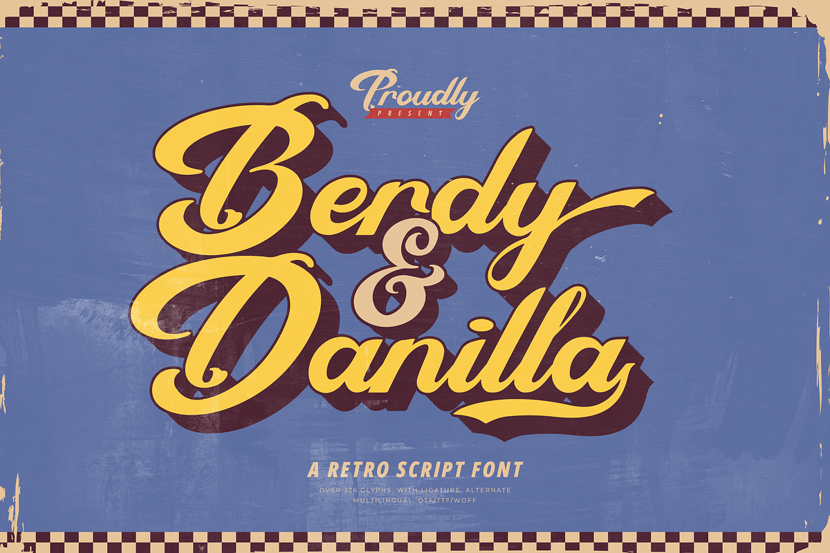 Berdy Danilla | Retro Script Font, a Script Font by Denustudios (Photo 1 of 15)