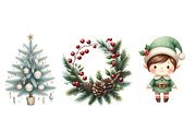 Watercolor Neutral Christmas Clipart, an Illustration by Designworld (Thumbnail 5 of 6)