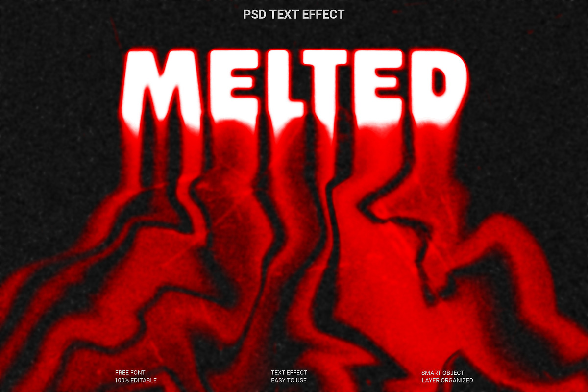 Melted Text Effect PSD, a Layer Style Add-On by Imamul001