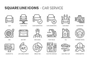 Square line icons, an Outline Icon by Howcolour (Thumbnail 59 of 85)