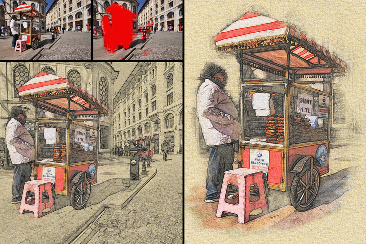 Watercolor & Pencil Action 2 preview 4