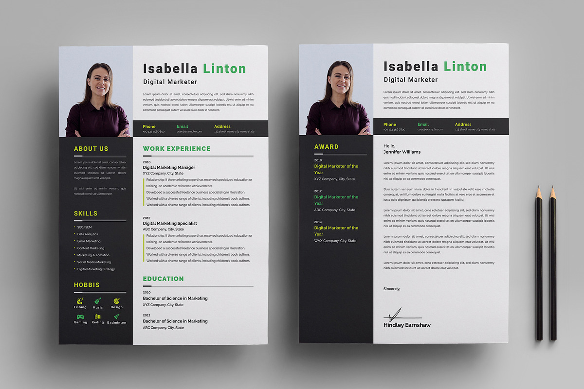 Minimalist Resume Layout, a Resume Template by MightyDesign (Photo 1 of 8)