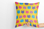 Colorful Cat Faces Seamless Pattern, a Pattern Graphic by Irina Ostapenko (Thumbnail 5 of 5)