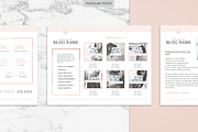 ROSE GOLD | Blog Media Kit, a Resume Template by Marigold Studios (Thumbnail 5 of 9)