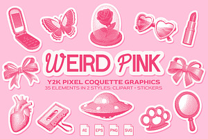 Weird Pink/ Y2K Graphics, an Object Graphic by ALICE_SHOP.EXE