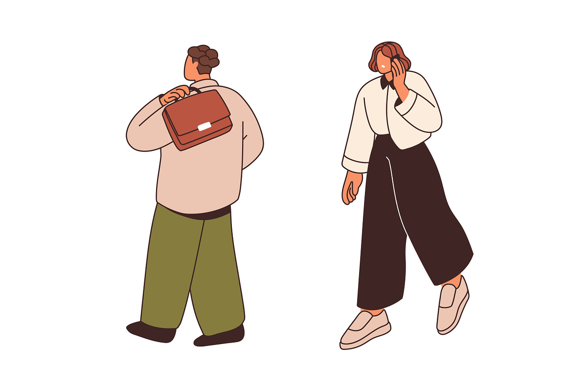 People citizens walk on street set, a Person Illustration by Good Studio (Photo 7 of 10)