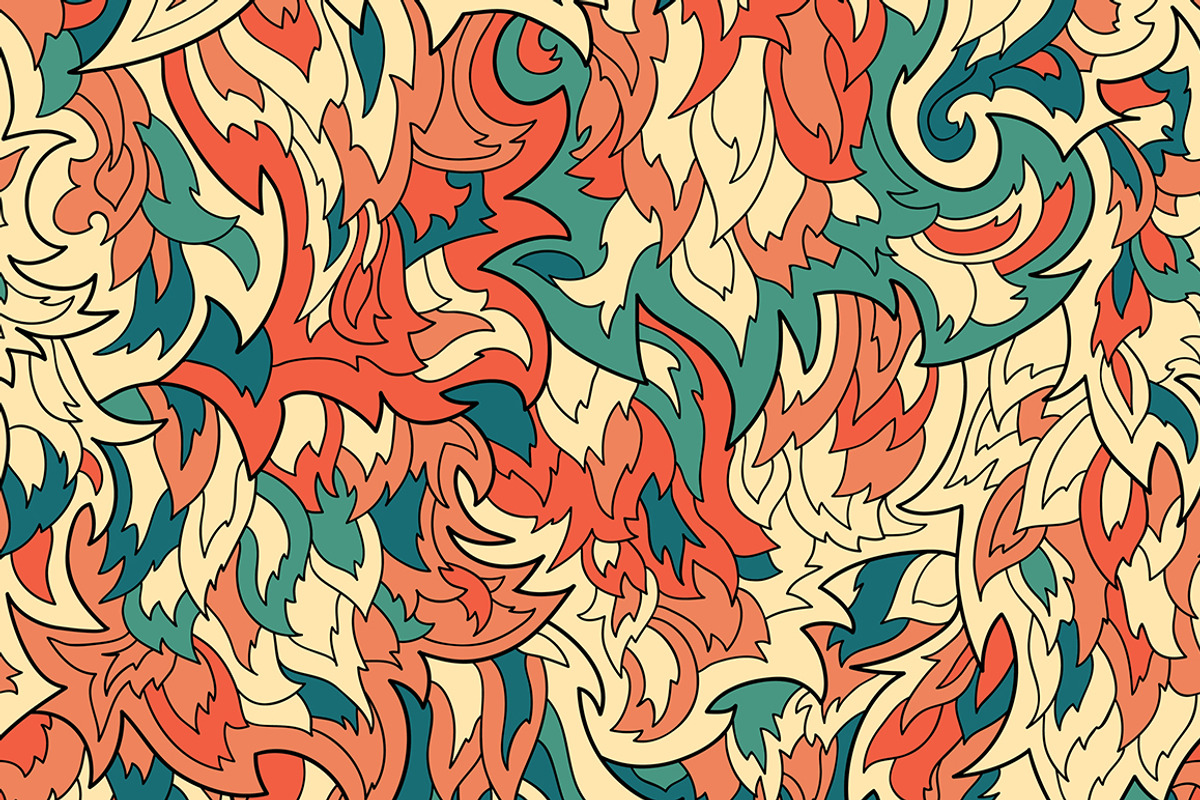 Seamless fur or flame pattern preview 4