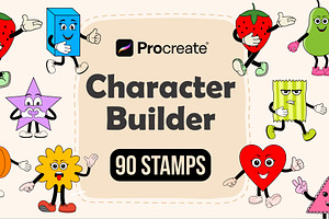 Character Builder Stamps - Procreate, a Brush Add-On by aivos