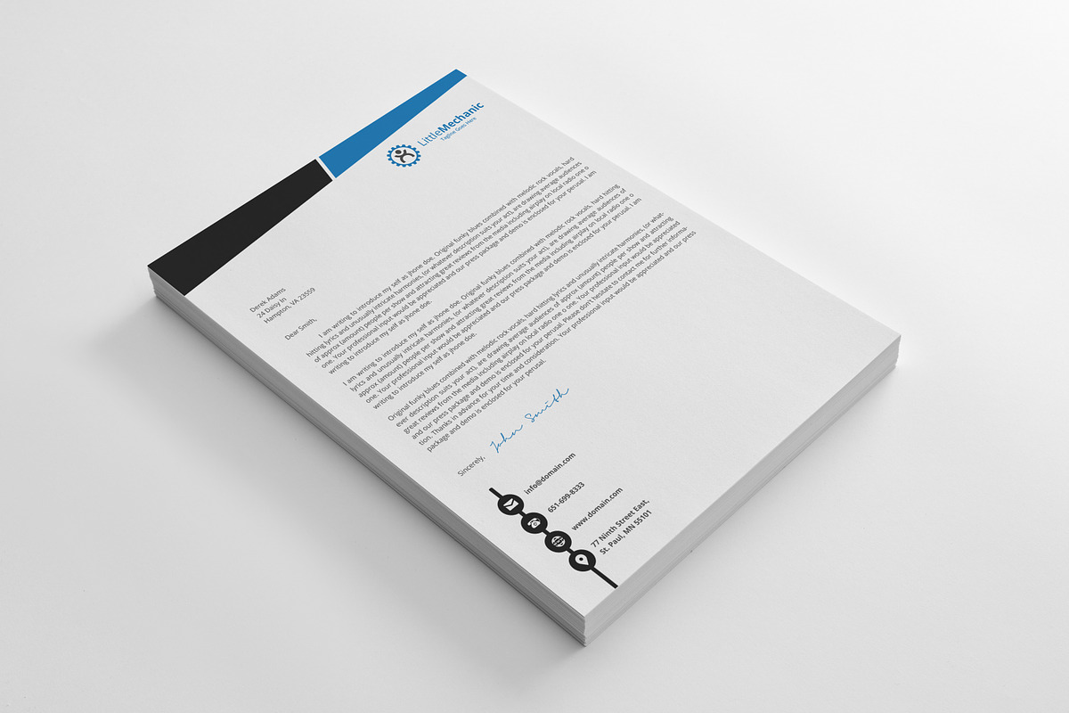Letterhead Design gray, a Stationery Template by Sajida Salim