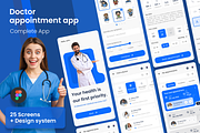 Medical app ui kit + design system, a Websites & App Template by anchor_point_heshan (Thumbnail 1 of 7)