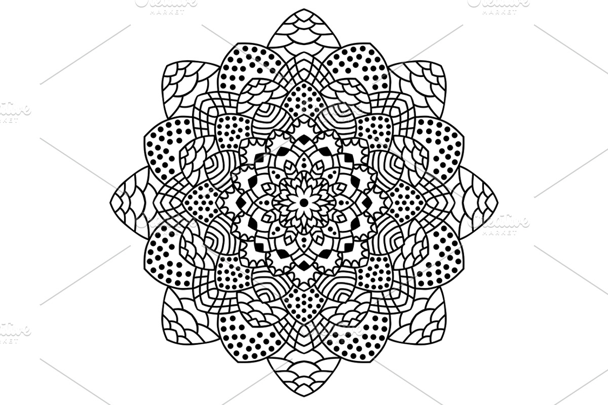 Mandala. Coloring book pages, a Decorative Illustration by jelisua88 (Photo 8 of 9)