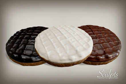 Chocolate Digestive Biscuits, a Food & Drink 3D Model by Adam Sculpts