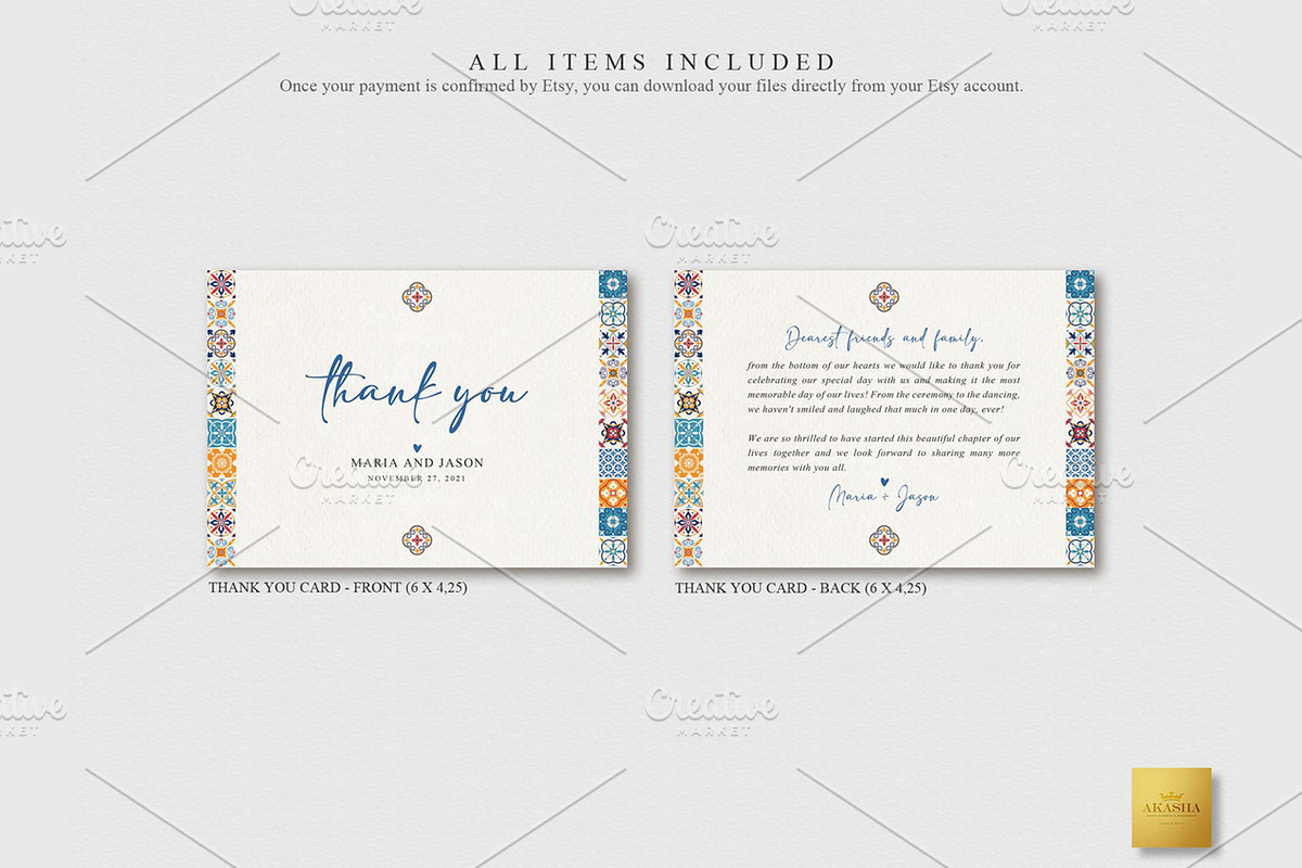 Mexican Thank You Card | CANVA, a Stationery Template by Creative Market (Photo 2 of 5)