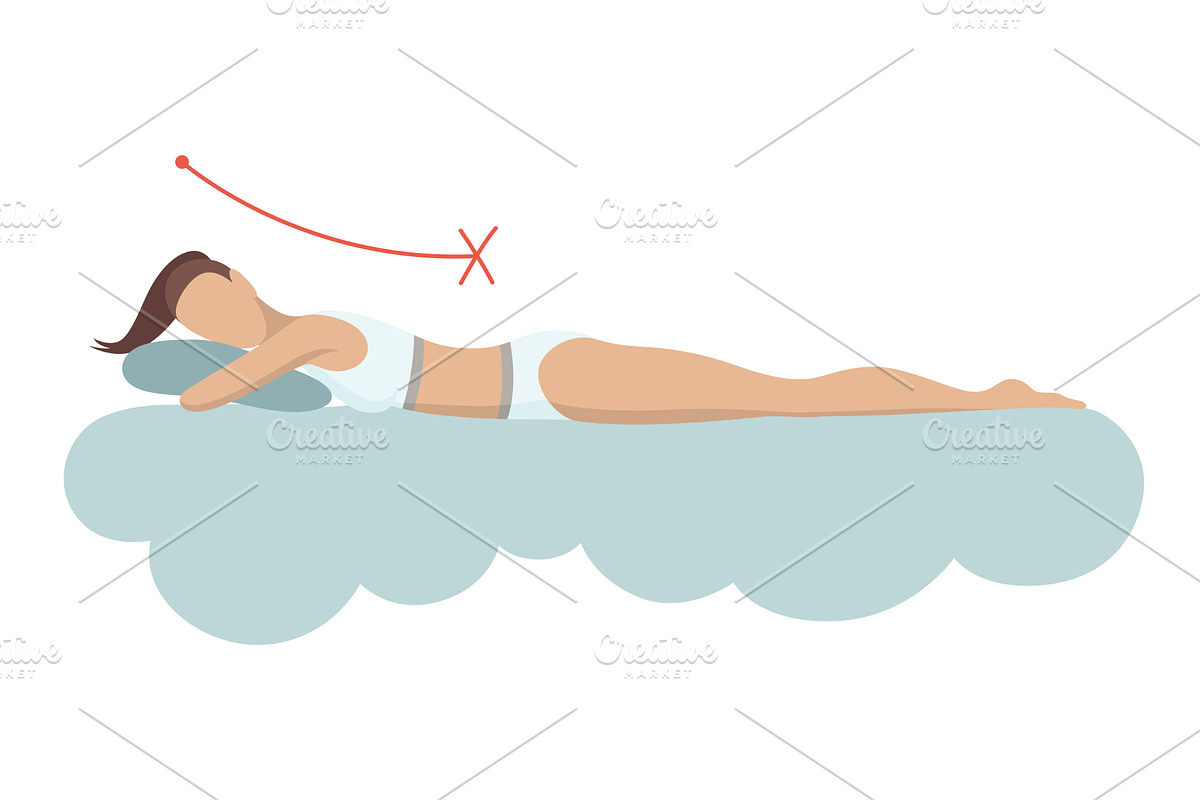 Incorrect sleeping body, an Illustration by Things for designers