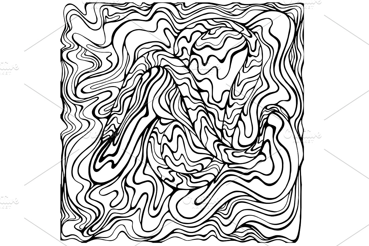 Set of 20 Psychedelic Coloring Page, a Decorative Illustration by Space_Oleandr (Photo 8 of 8)