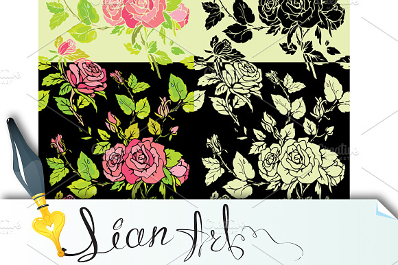 Floral Seamless Pattern With Roses