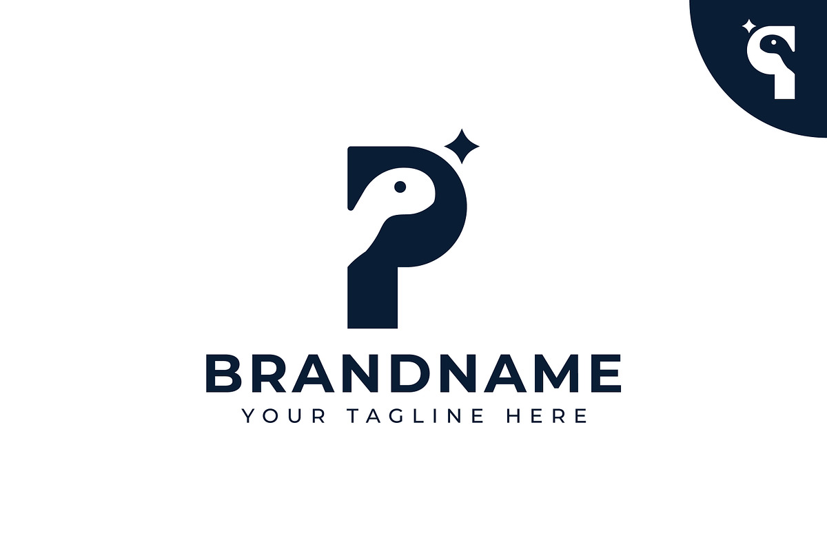 Letter P or Q Dinosaurs Logo, a Branding & Logo Template by Pray Art Design Studio