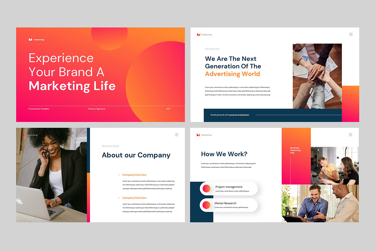 MARKETING - Business Powerpoint, a Presentation Template by rgbryand