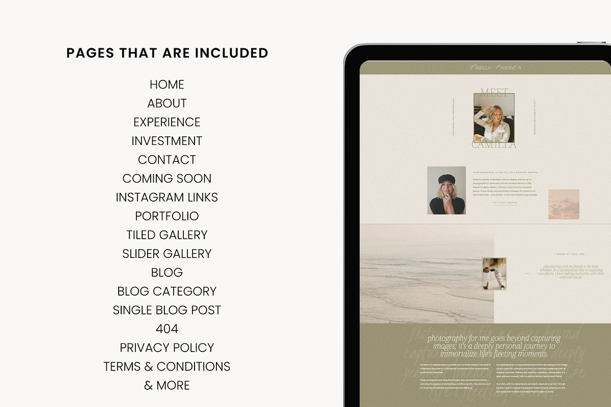 Showit Website Template | Camilla, a Websites & App Template by Hey Ambr Creative (Photo 3 of 7)