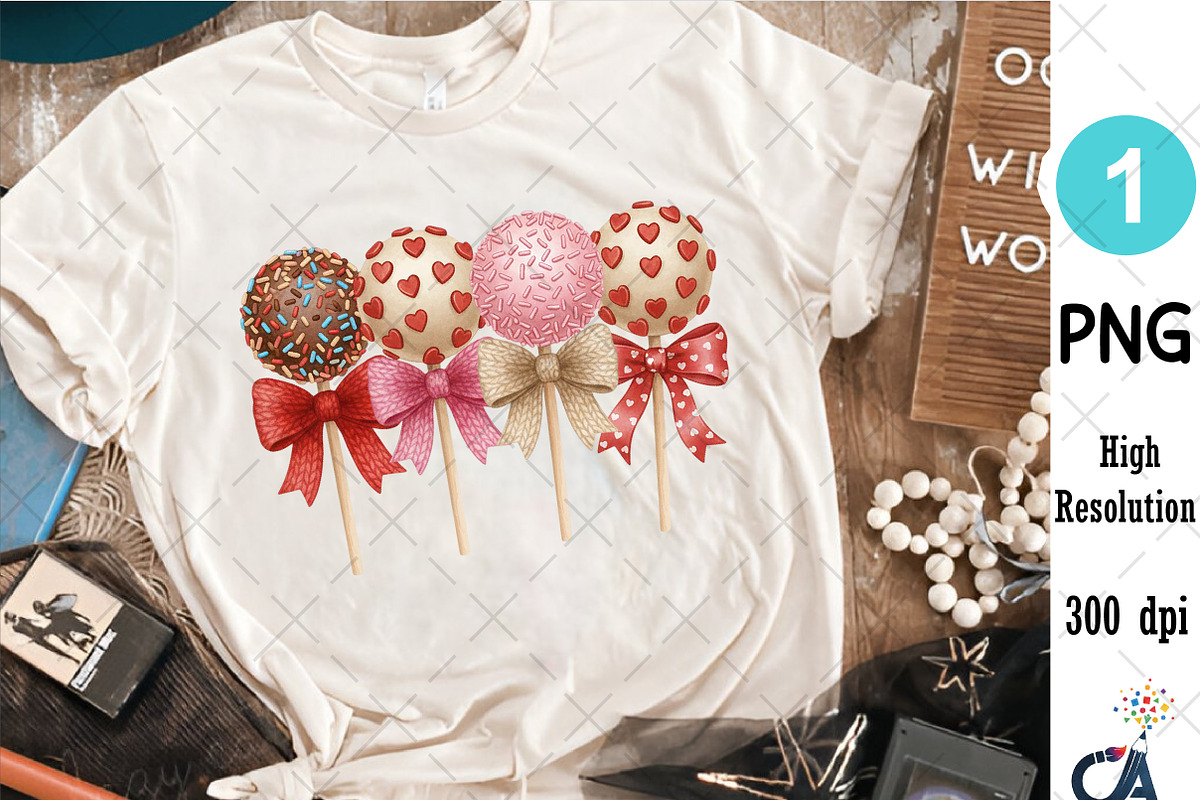 Faux Crochet Valentines Lollipop Png, an Illustration by Creative Art (Photo 5 of 6)