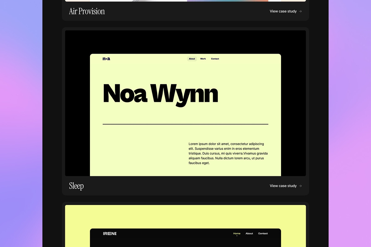 Offset Portfolio Template · Framer, a Templates & Theme by Bryn Taylor (Photo 3 of 6)