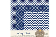 Navy Blue Digital Papers, a Pattern Graphic by JennyL Designs (Thumbnail 3 of 3)