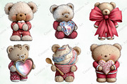 Valentine Teddy With Elements Bundle, an Illustration by Creative Art (Thumbnail 3 of 10)