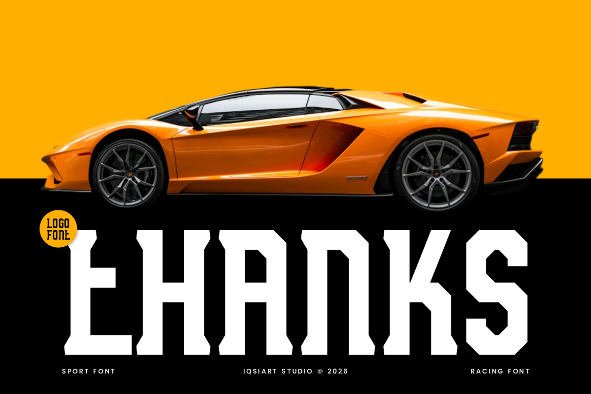 Hotspor - Sport Racing Font, a Sans Serif Font by Iqsiart Studio (Photo 9 of 9)