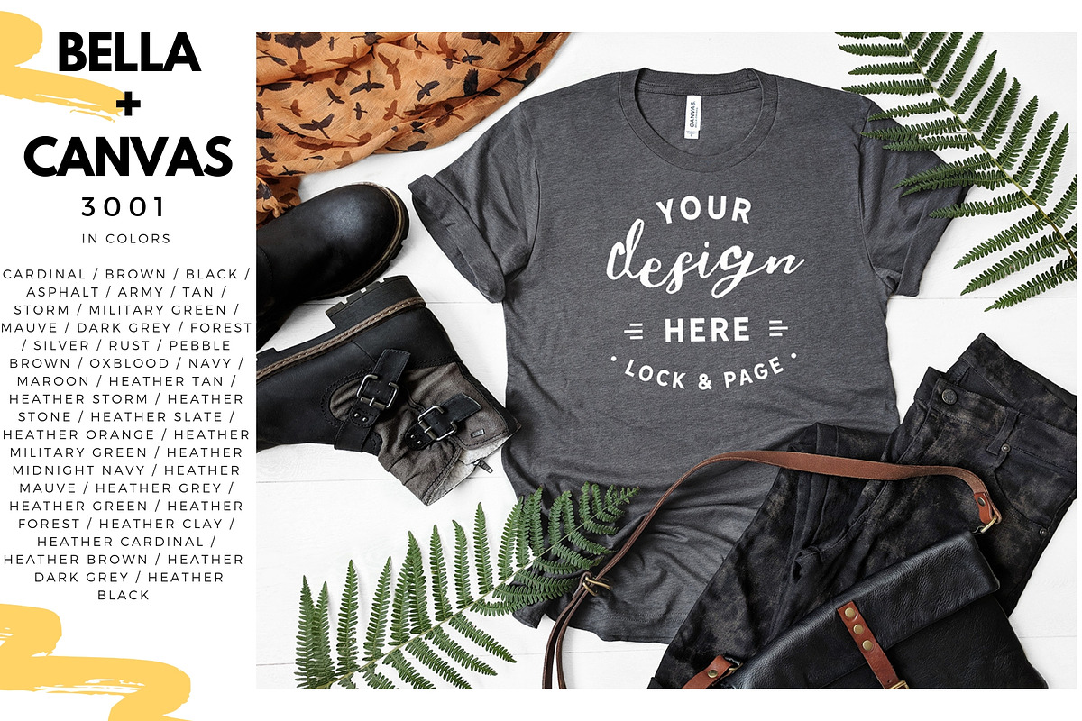 T-Shirt Mockup Bundle Bella Canvas, a Shirt Mockup by lock and page (Photo 3 of 71)